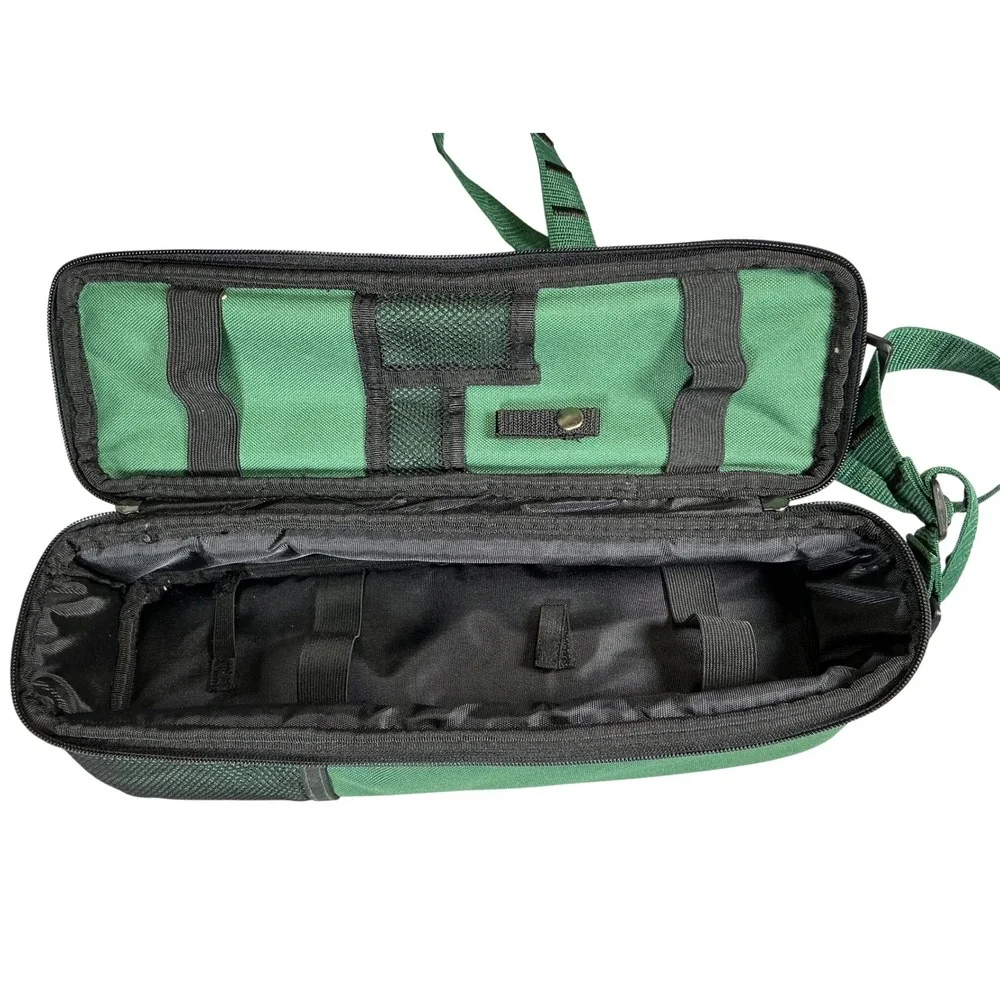 Picnic Time Inc Green Canvas Insulated Wine Beverage Tote Bag Adjustable Strap‎